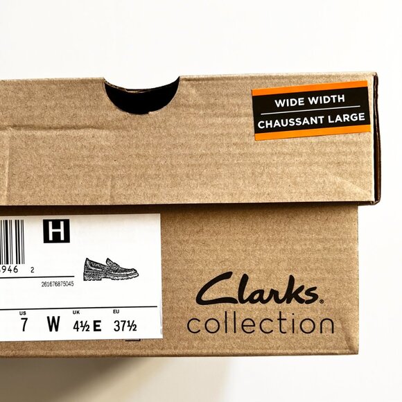 Clarks CALLA EASE SUEDE- BLACK Lug Sole Loafers NWT - Picture 10 of 11